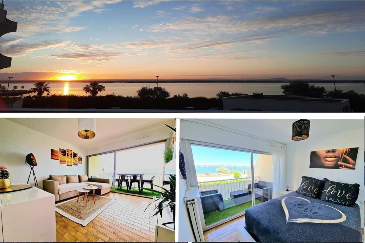Appartement 1Ere Ligne Piscine Terrasse Au Bord De La Plage Front De Mer Avec 6 Velos Палавас-ле-Фло Екстер'єр фото